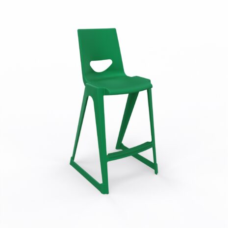 en one high chair H685 High Back - Bottle Green - Angle