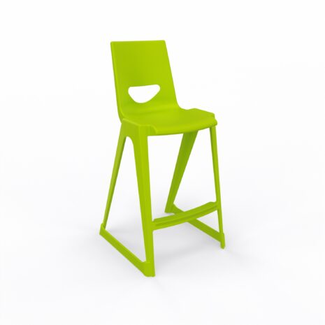 en one high chair H685 High Back - Lime Green - Angle