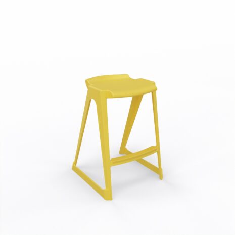 en one stool H685 Low Back - Banana Yellow - Angle