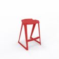 en one stool H685 Low Back – Cherry Red – Angle