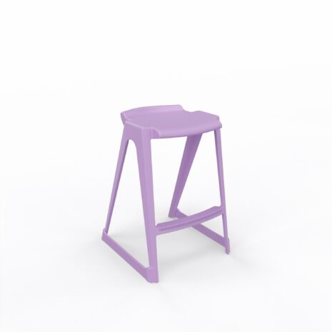 en one stool H685 Low Back - Lilac - Angle