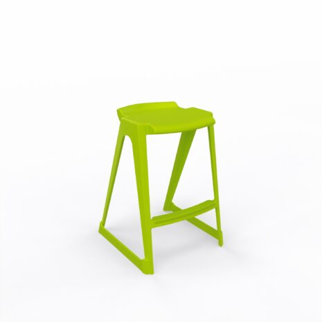 en one stool H685 Low Back - Lime Green - Angle