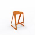 en one stool H685 Low Back – Mandarin Orange – Angle