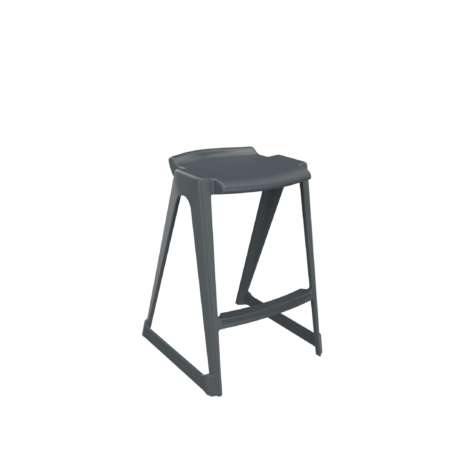 en one stool H685 Low Back - Night Grey - Angle