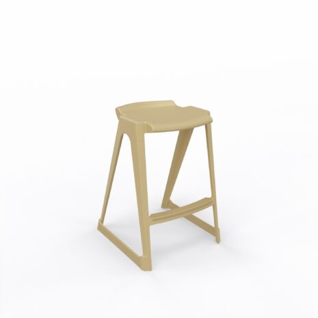 en one stool H685 Low Back - Oatmeal - Angle