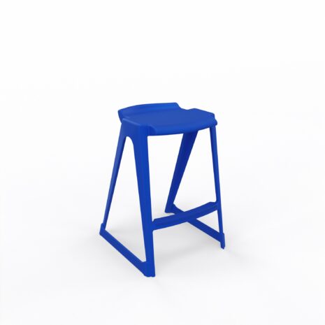 en one stool H685 Low Back - Royal Blue - Angle