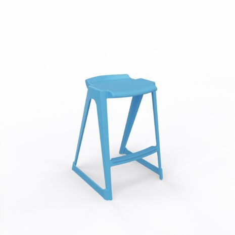 en one stool H685 Low Back - Sky Blue - Angle