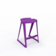 en one stool H685 Low Back – Velvet Purple – Angle