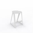 en one stool H685 Low Back – White – Angle